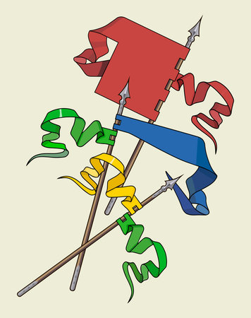 Heraldic medieval graphic elements. vector designのイラスト素材