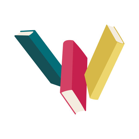 Vector stack of books as logo isolated on a white backgroundのイラスト素材