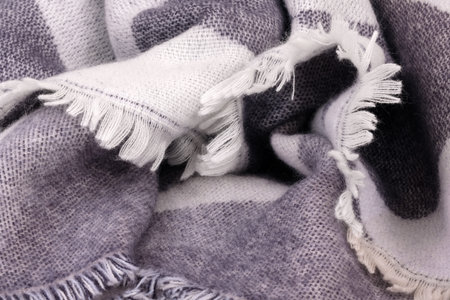 Isolated background beautiful warm wool scarfの写真素材