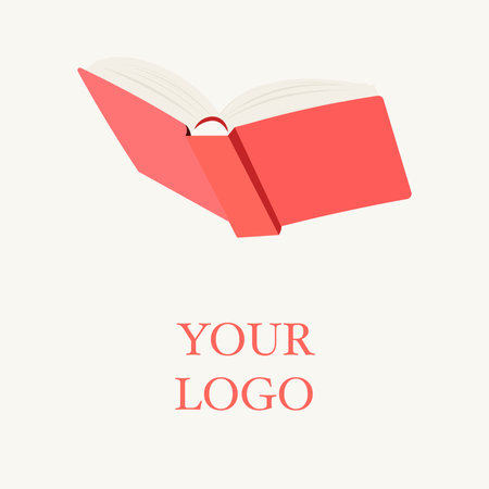 Vector book as logo isolated on a white backgroundのイラスト素材