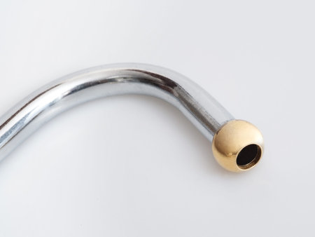 Tap (valve) for filtered drinking water isolated on white background (detail)