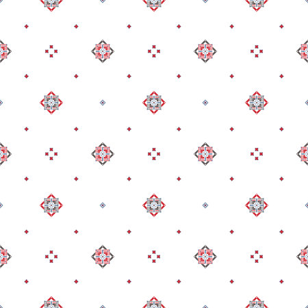 Seamless vector pattern in traditional folk style