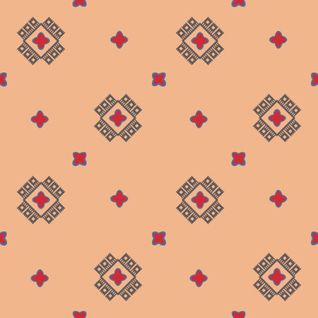 Seamless vector pattern in traditional folk styleのイラスト素材