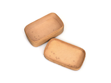 Genuine leather jewelry box isolated on a white background
