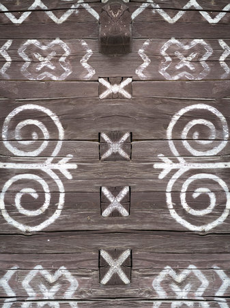 Black and white pattern in folk style (Slovakia, Tchitchmany)