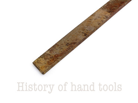 Old rusty file isolated on a white background. Design element with clipping pathの写真素材