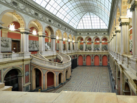 Saint Petersburg Stieglitz State Academy of Art and Design (St. Petersburg, Russia). Gallery of the Great Exhibition Hallの写真素材
