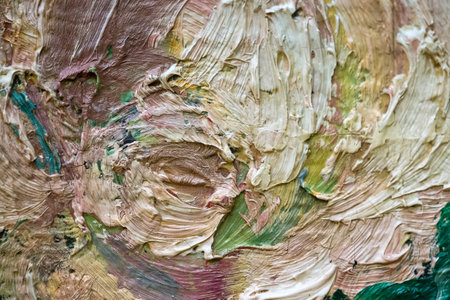 Oil painting on canvas close-up (isolated macro background)