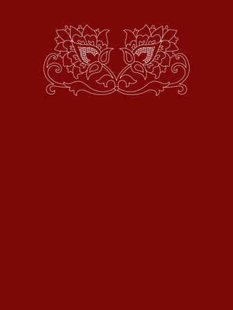 Vector template with traditional folk floral ornamentsの写真素材