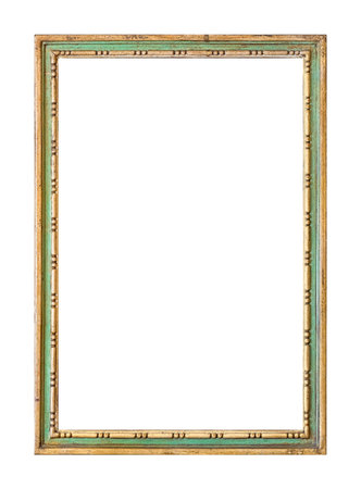 Wooden frame for paintings, mirrors or photo isolated on white background