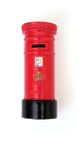 Souvenir (magnet) from Great Britain (England) isolated on white background. Design element with...