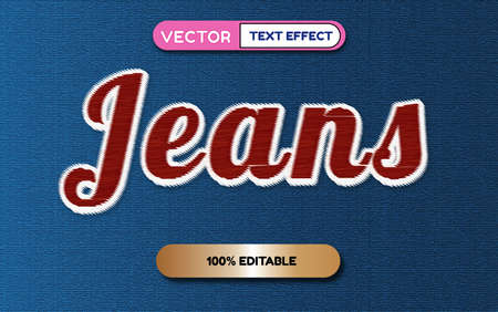 vector text effect 100% editableのイラスト素材