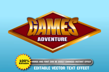 Game Over Text Style Effect for Title or Headline. Editable Text Style Effectのイラスト素材