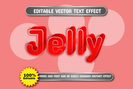 Jelly 3d Text Style Effect for Title or Headline.のイラスト素材
