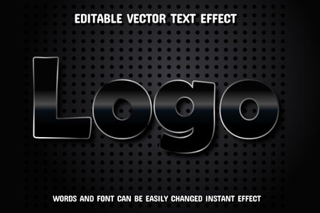 Editable text effect - Logotype style vector template. Graphic design element.のイラスト素材