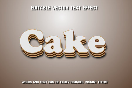 Cake text effect, 3d style editable text effect.のイラスト素材