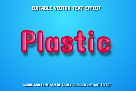 Plastic 3d text style effect. Editable text effect.のイラスト素材