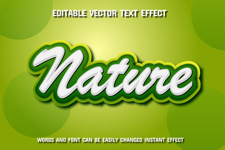 Nature text effect, editable text effect can be used to make Titleのイラスト素材