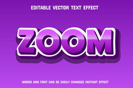 Zoom text, editable text effect in editable vector fileのイラスト素材