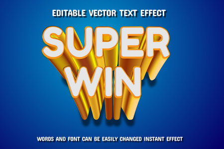 Super win text effect, editable text effect can be easily removedのイラスト素材