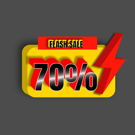 vector text effect editable Discount Label up to 70% off Vector Template Design Illustrationのイラスト素材