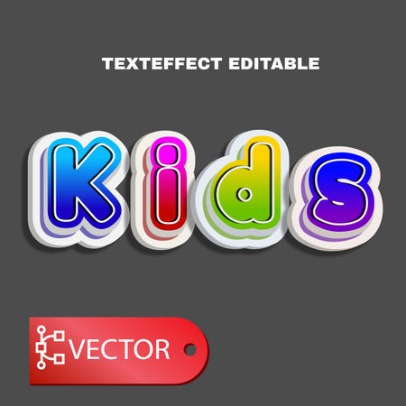 Vector set of 3d letters K, i, d, sのイラスト素材