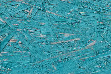 image of an OSB board painted blueの写真素材