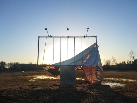 broken poster, broken dreamsの写真素材