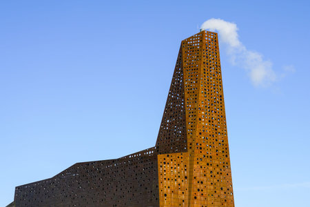 Roskilde, Denmark- May 28, 2023: the waste-to-energy incinerator plant and thermal power stationのeditorial素材
