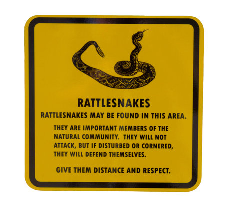 Rattlesnake warning signの写真素材