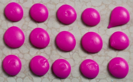 Freshly made pink candy dotsの写真素材