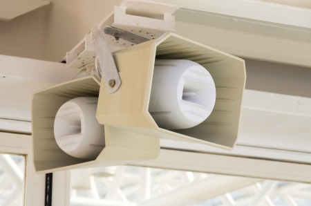 Loudspeaker or public address system for announcementsの写真素材