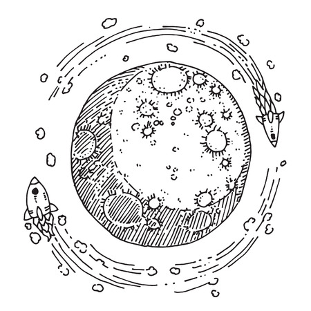 Around the moonのイラスト素材