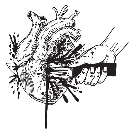 Heart attackのイラスト素材