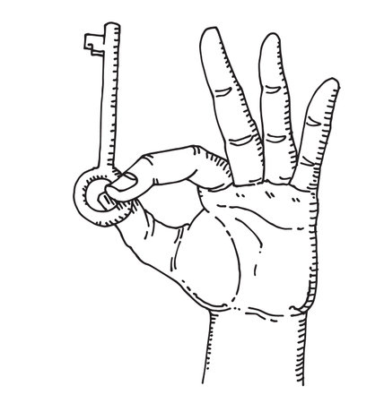 Key and hand.のイラスト素材
