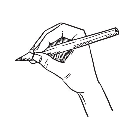 Hand and pencilのイラスト素材