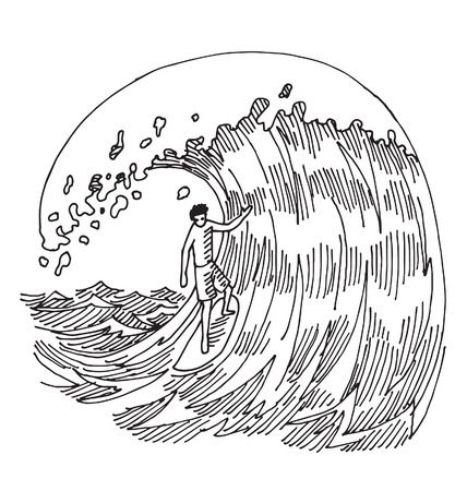Surfingのイラスト素材