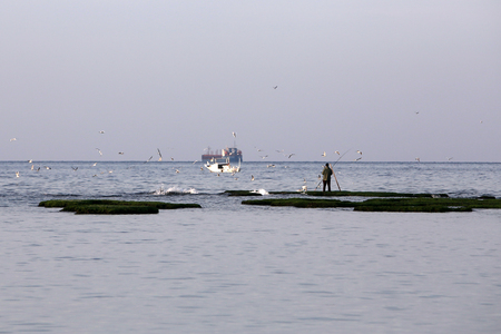 lost in the seaの写真素材