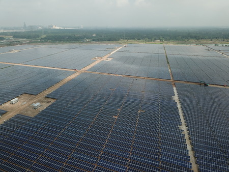 Large-Scale Solar Farmの写真素材