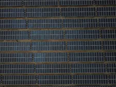 Large-Scale Solar Farmの写真素材