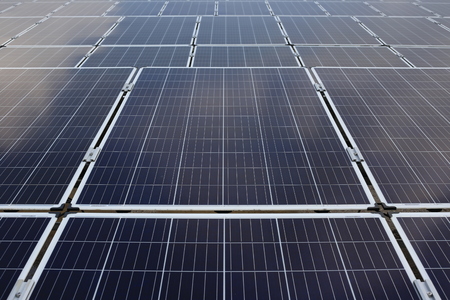 Large-Scale Solar Farmの写真素材