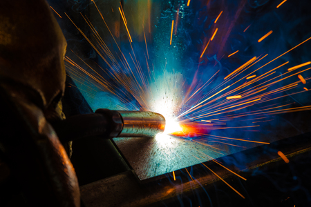 welder, craftsman, erecting technical steel Industrial steel welder in factory technical,の写真素材