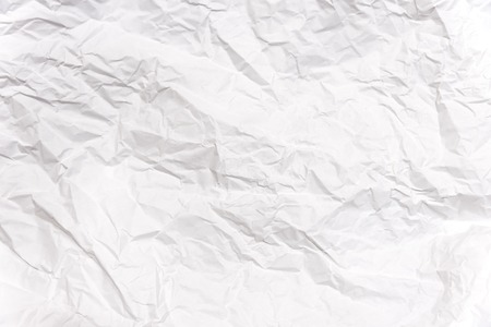 background White crumpled paper Textureの写真素材