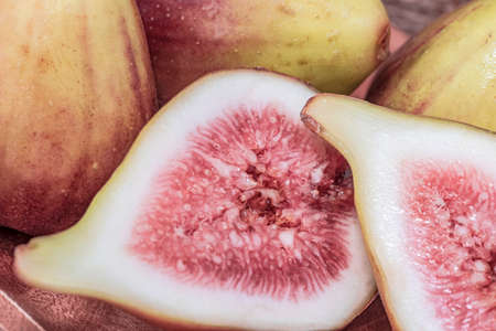 Ripe sliced fig, close upの写真素材