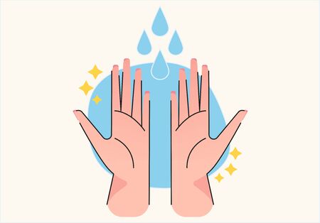 Washing hand hygiene hygienic illustration vectorのイラスト素材