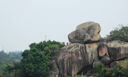 Xiamen scenery view from cable carの写真素材