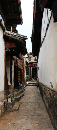 View of a back alley in an ancient townのeditorial素材