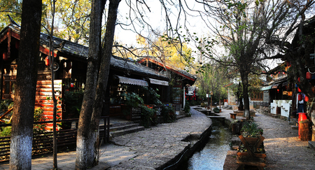 view of an ancient town in Chinaのeditorial素材