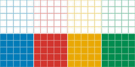 Seamless pattern set with tattersall check plaid in colorful blue, red, yellow, green, white....