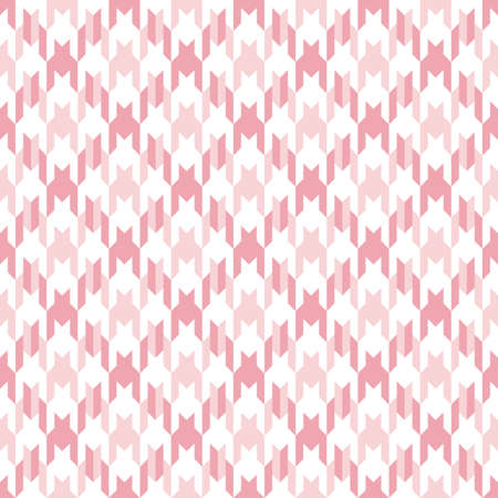Dog tooth pattern in pink and white for spring autumn winter. Seamless light pastel houndstooth tweed vector for scarf, dress, jacket, coat, skirt, other modern fashion fabric or paper design.のイラスト素材